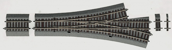 Three-way switch 15 deg. - frog angle 10.8 deg.<br /><a href='images/pictures/Roco/Roco-42543.jpg' target='_blank'>Full size image</a>